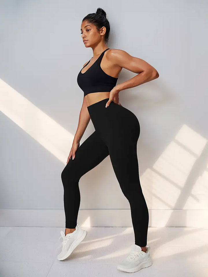 Black High Waist Sports Leggings